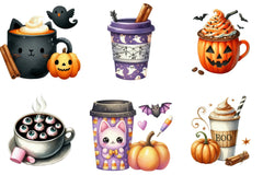 Halloween Coffee Clipart Bundle - CraftNest - Digital Crafting and Art