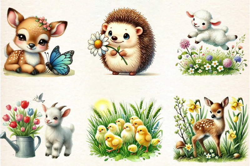 Spring Animals Clipart Bundle - CraftNest - Digital Crafting and Art