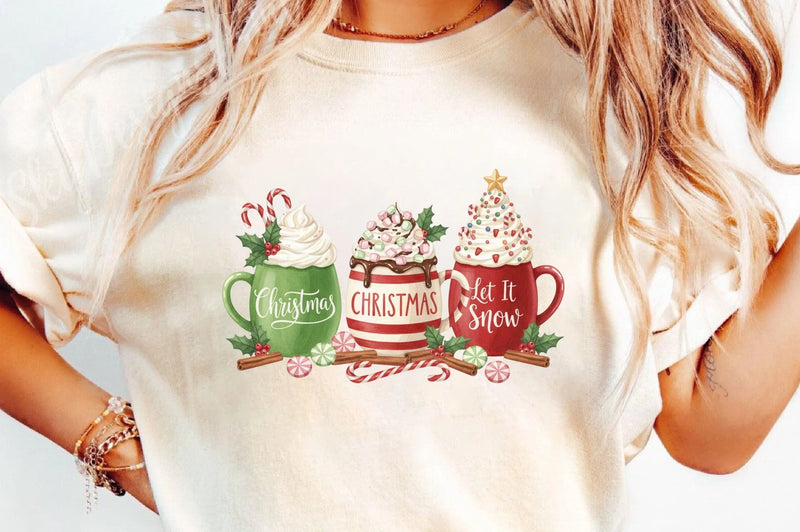Let It Snow Christmas Coffee Clipart Bundle - CraftNest - Digital Crafting and Art