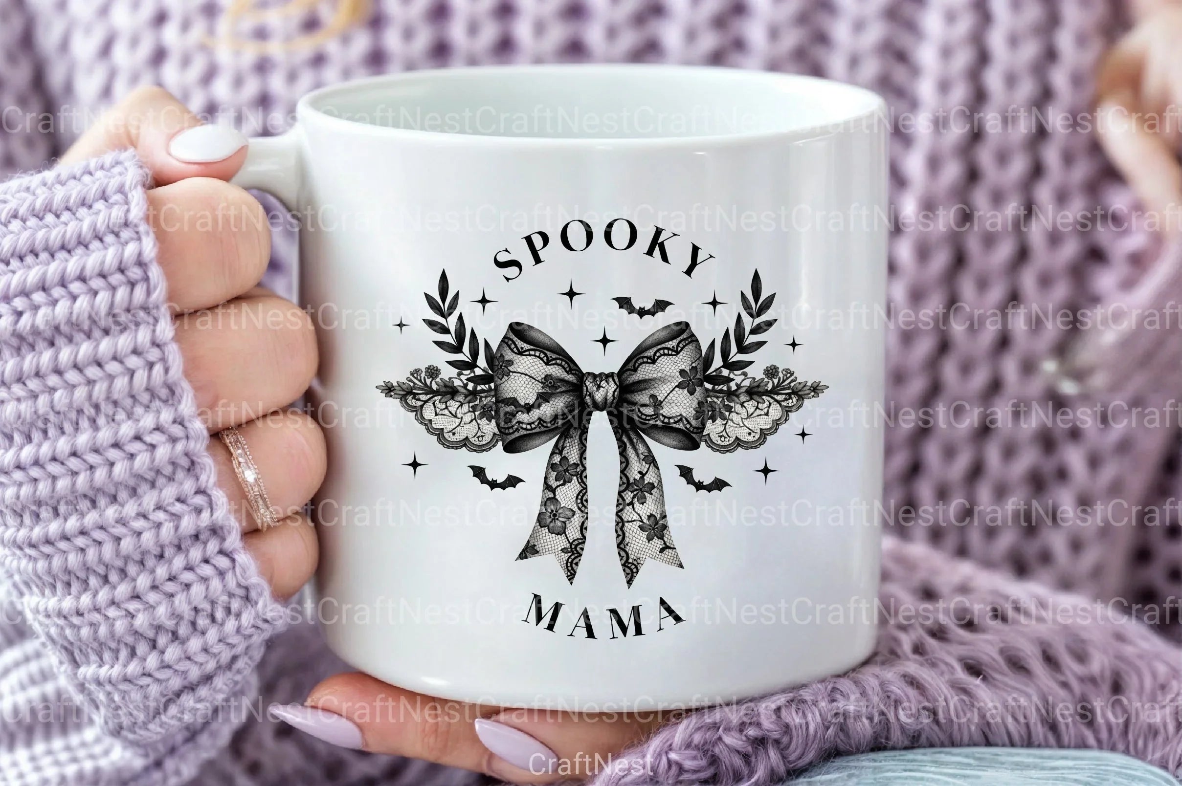 Coquette Halloween Spooky Mama Clipart Bundle - CraftNest - Digital Crafting and Art