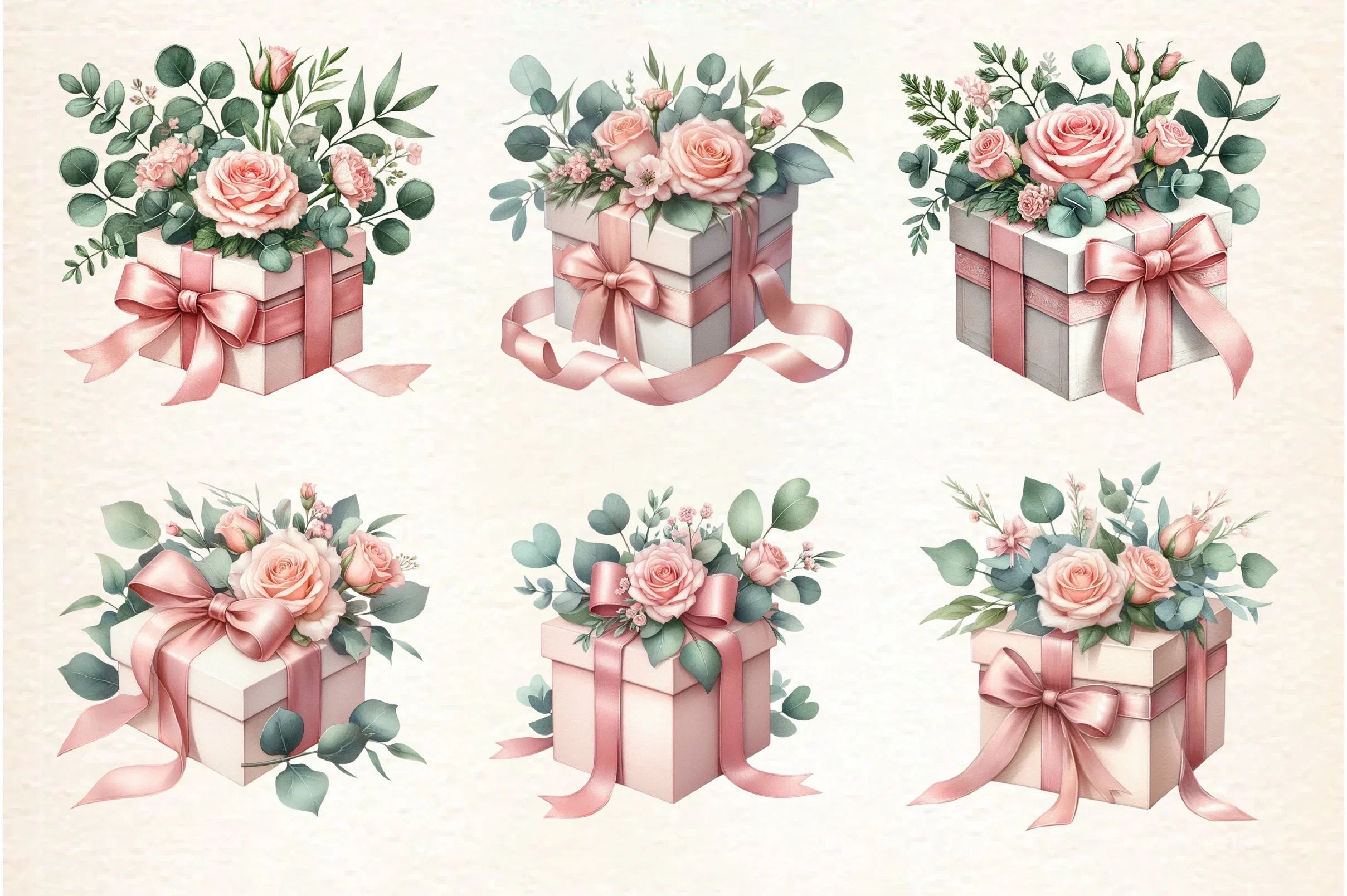 Floral Gift Box Clipart Bundle - CraftNest - Digital Crafting and Art