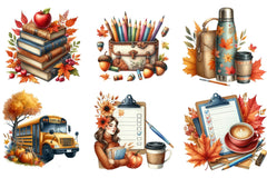 Autumn Back to School Design Clipart Bundle - CraftNest - Digital Crafting and Art