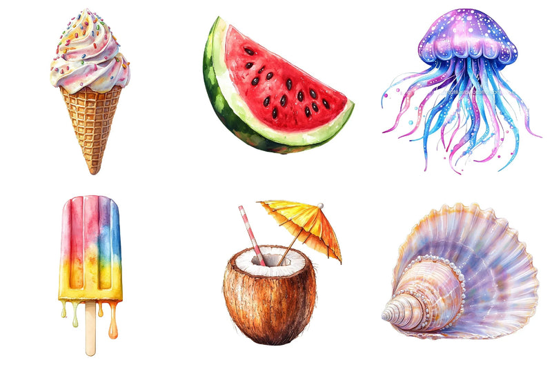 Summer Clipart Bundle - CraftNest - Digital Crafting and Art