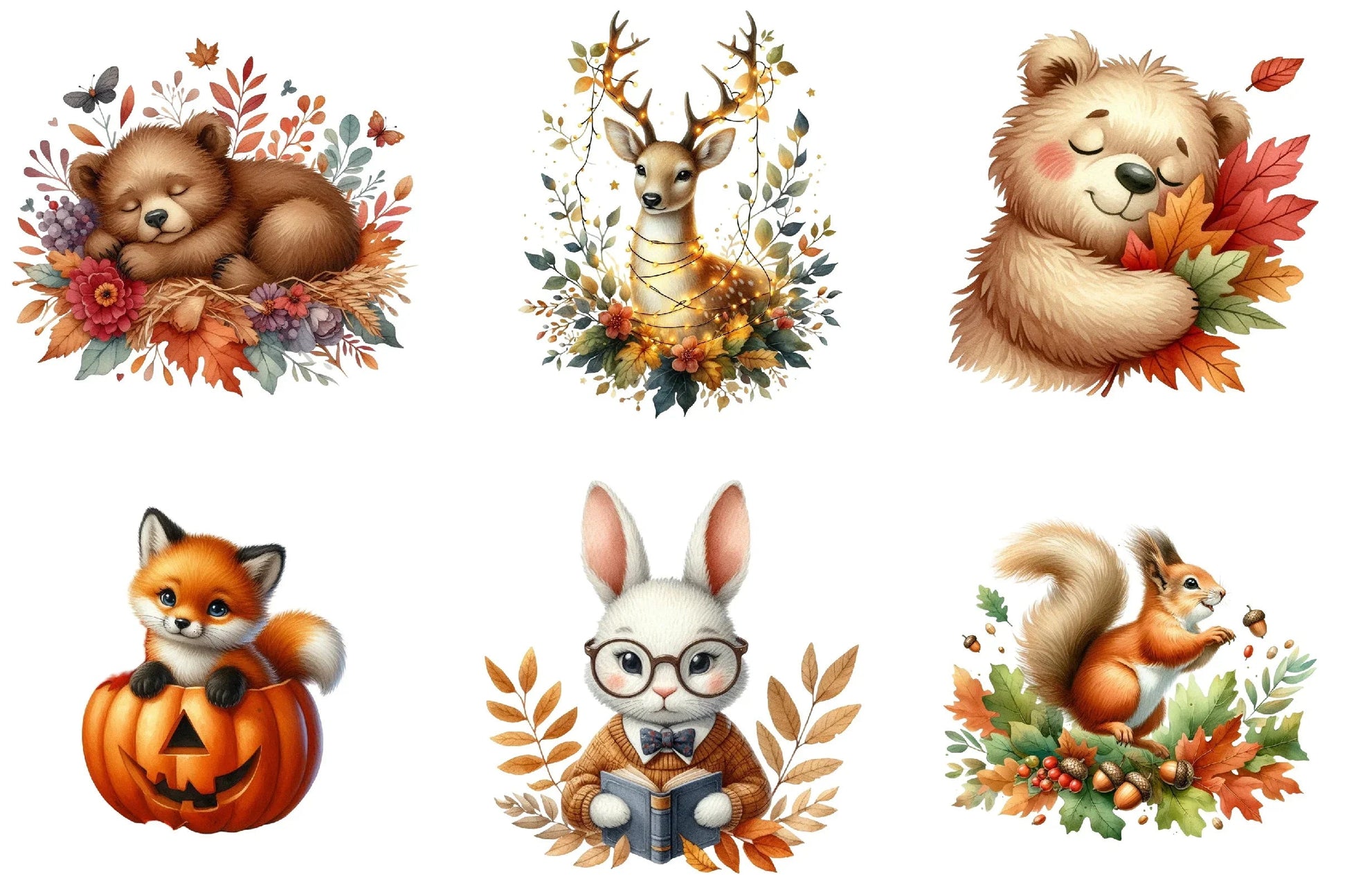 Autumn Forest Animal Clipart Bundle - CraftNest - Digital Crafting and Art