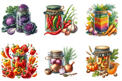 Vegetables Jarful Joy Clipart Bundle - CraftNest - Digital Crafting and Art