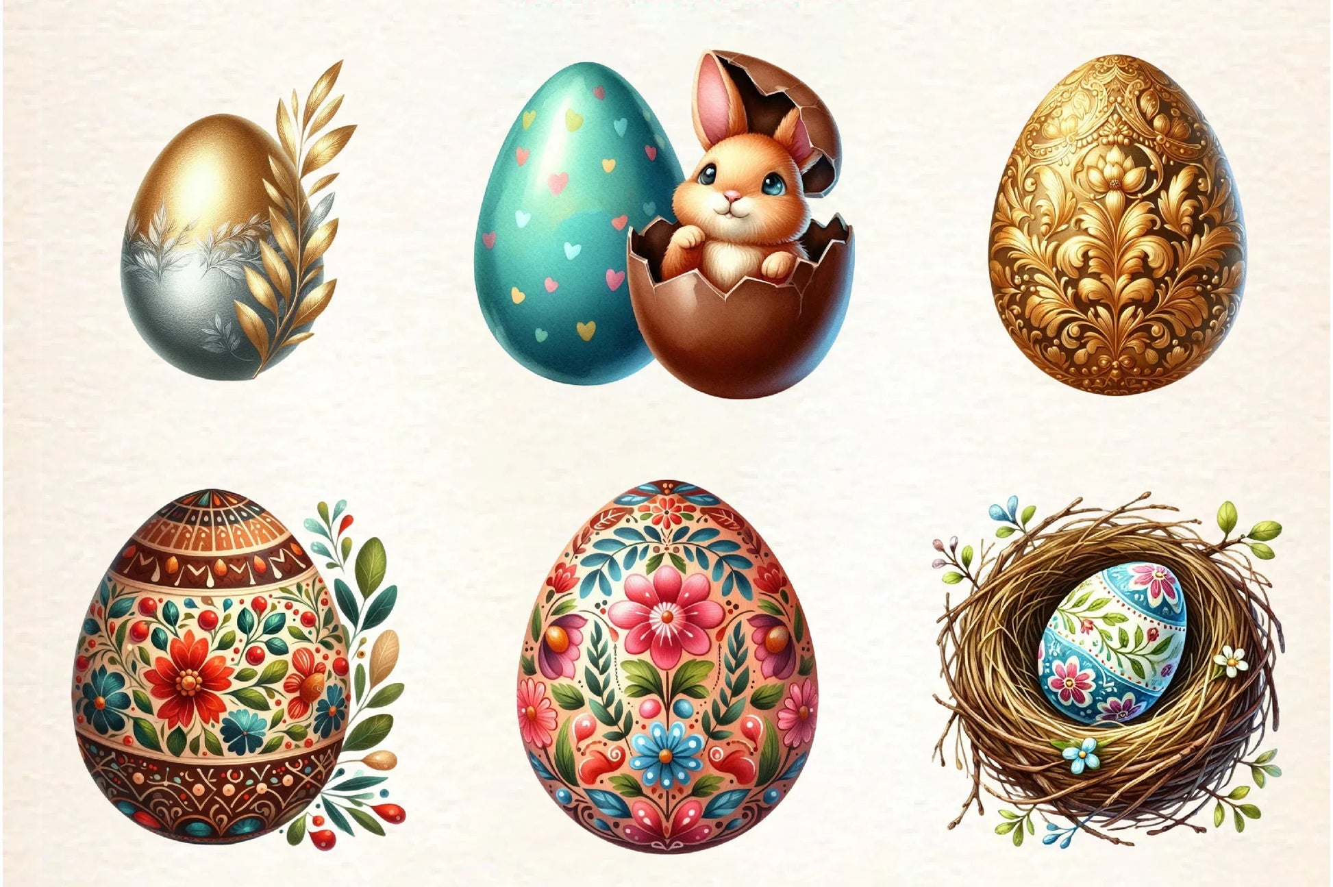 Easter Egg Clipart Bundle - CraftNest - Digital Crafting and Art