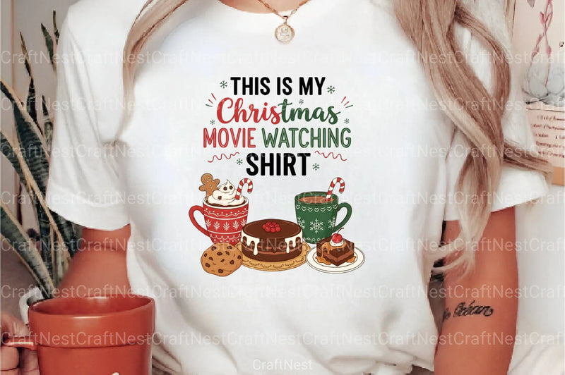 Christmas Movie Watching Shirt Clipart Bundle - CraftNest - Digital Crafting and Art