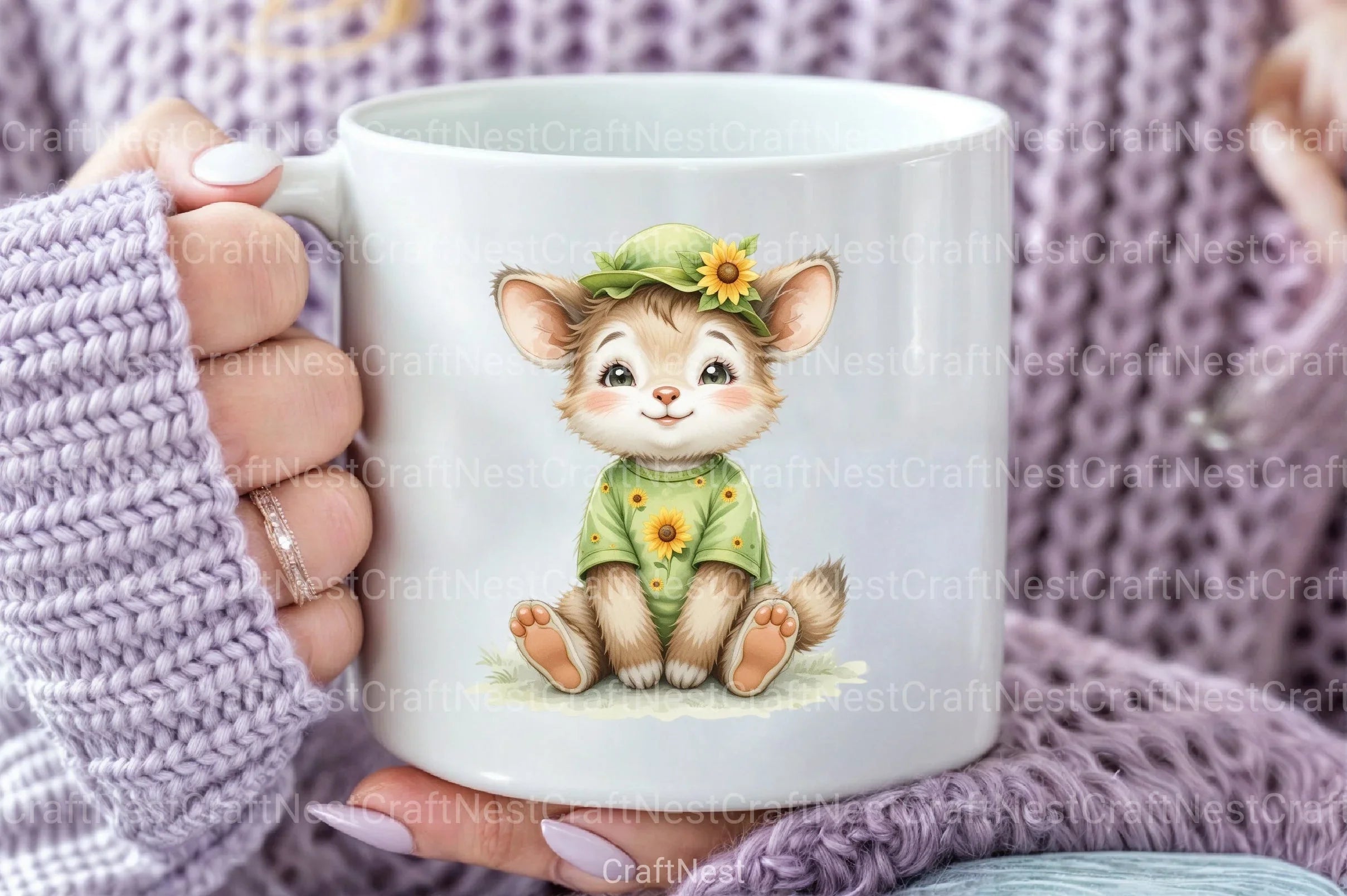 Cute Highland Cow with Sunflower Clipart Bundle - CraftNest - Digital Crafting and Art