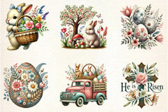 Vintage Easter Clipart Bundle - CraftNest - Digital Crafting and Art