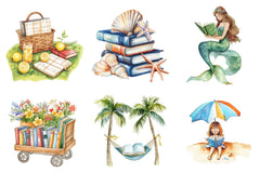 Summer Reading Clipart Bundle - CraftNest - Digital Crafting and Art