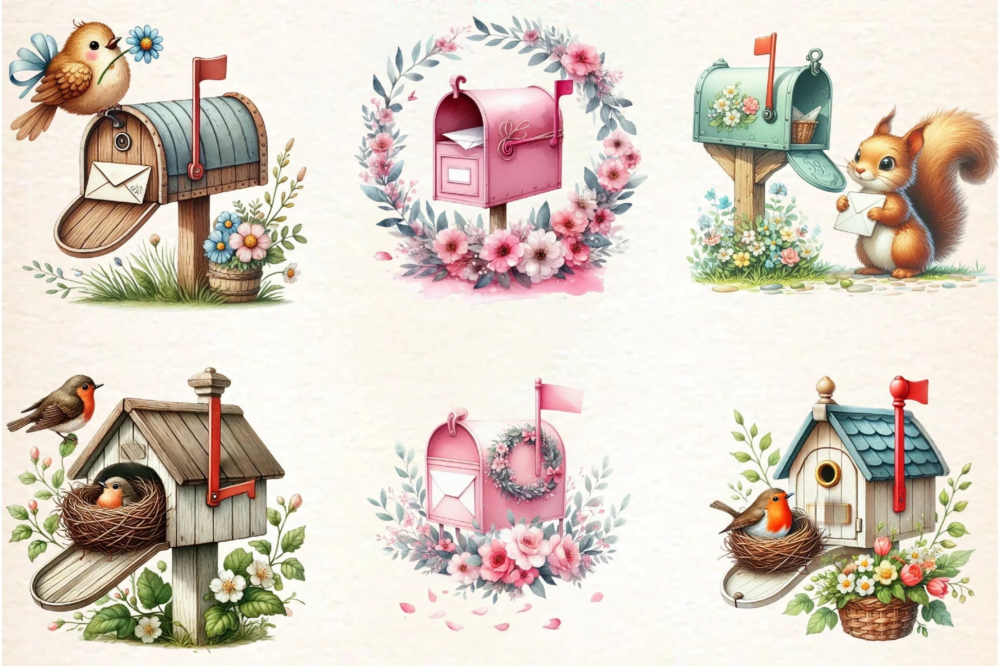 Spring Mailbox Clipart Bundle - CraftNest - Digital Crafting and Art