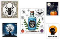 Halloween Postage Stamp Clipart Bundle 2 - CraftNest - Digital Crafting and Art