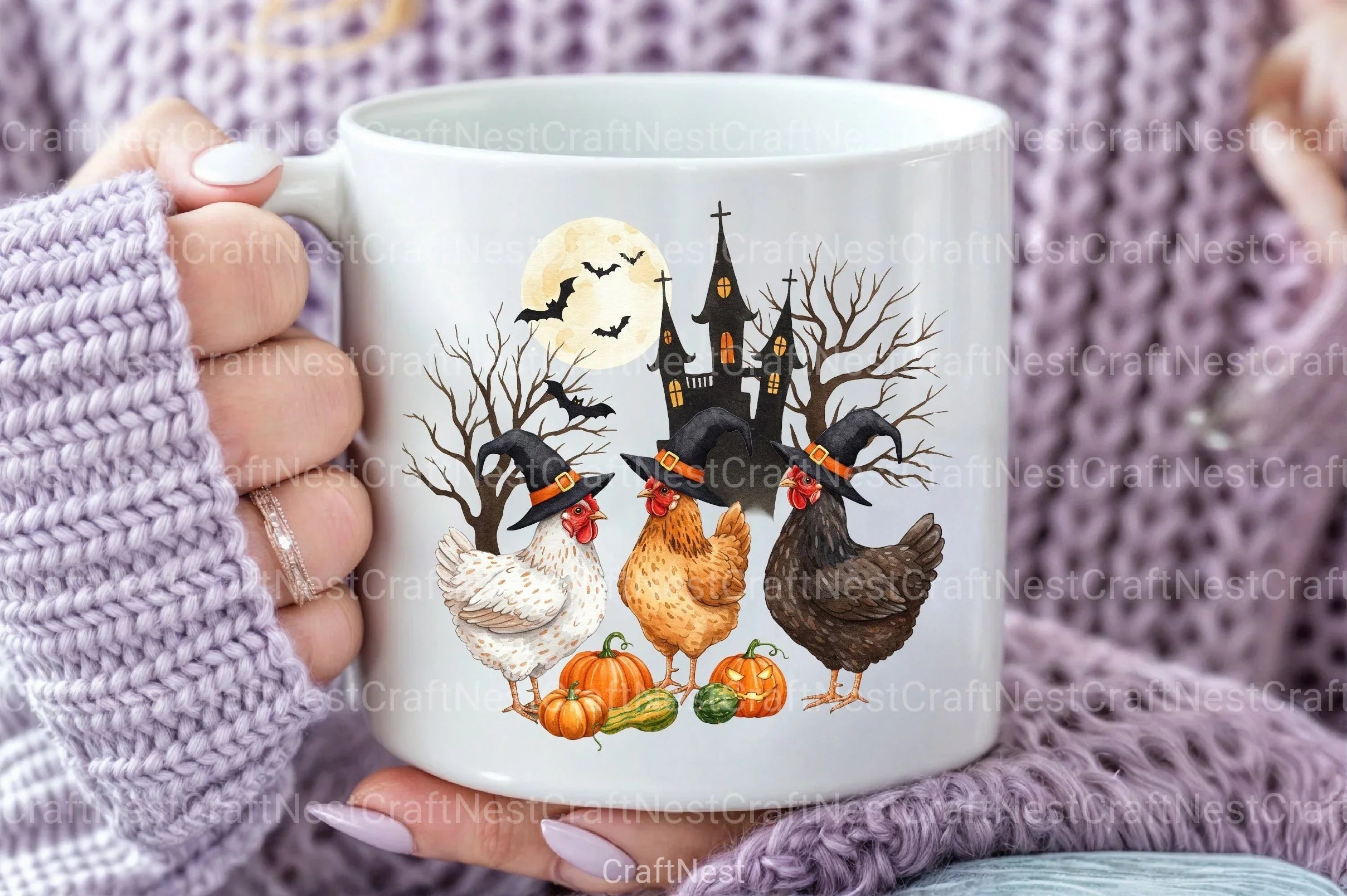 Spooky Chickens Halloween Clipart Bundle - CraftNest - Digital Crafting and Art