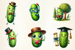 Cute Pickle Clipart Bundle - CraftNest - Digital Crafting and Art