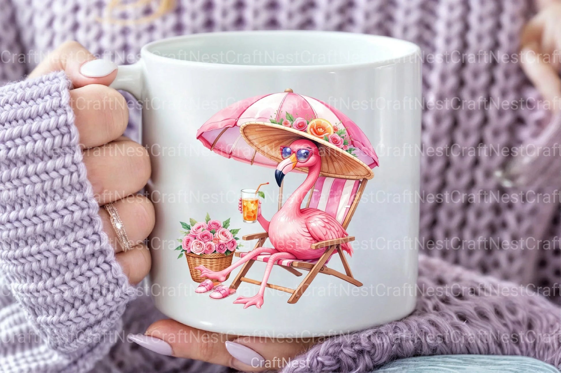 Summer Flamingo Clipart Bundle 2 - CraftNest - Digital Crafting and Art