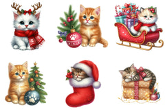 Kitten Christmas Clipart Bundle - CraftNest - Digital Crafting and Art