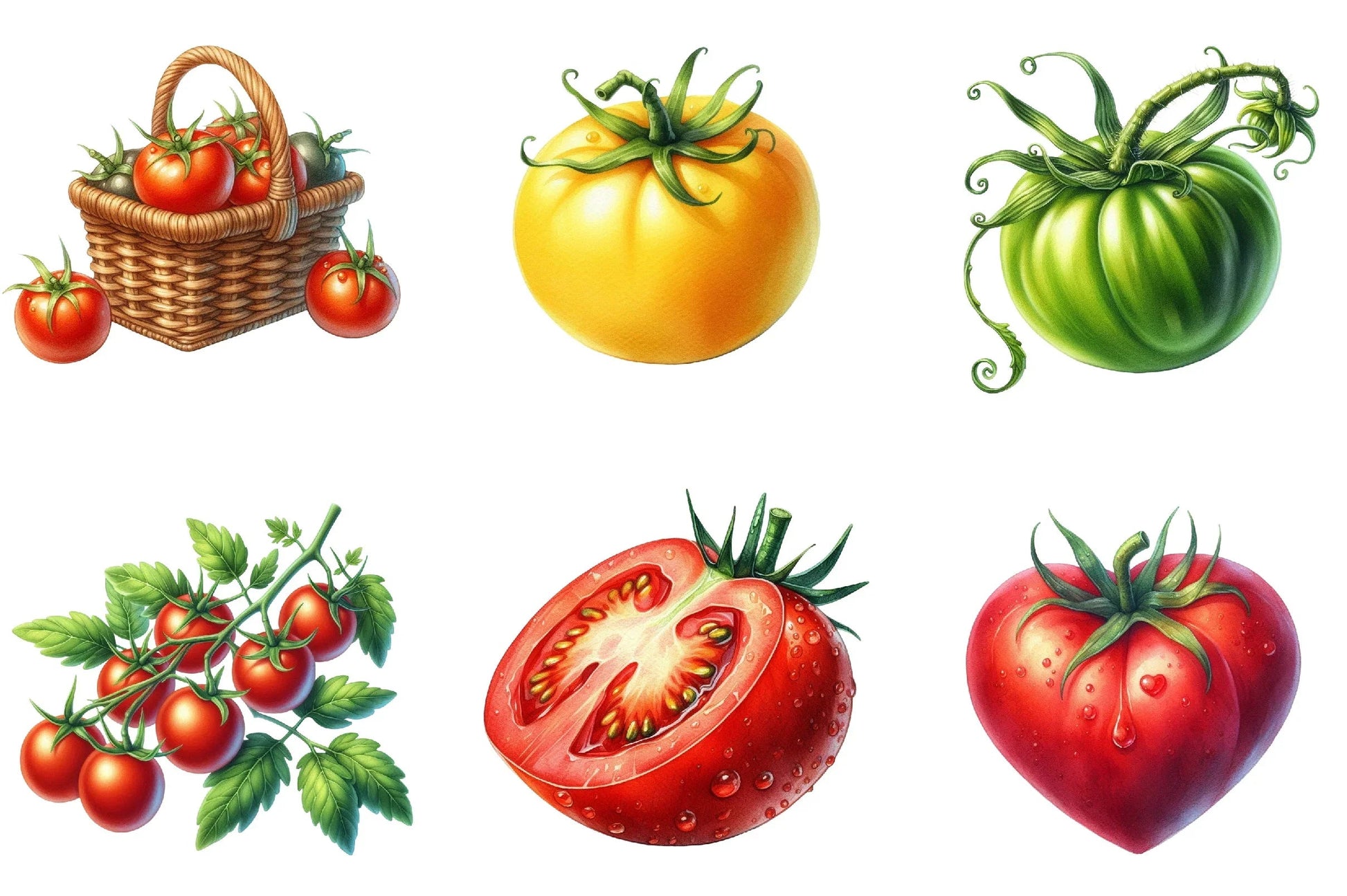 Tomatoes Clipart Bundle - CraftNest - Digital Crafting and Art