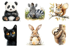 Quirky Animals Peeking Clipart Bundle - CraftNest - Digital Crafting and Art