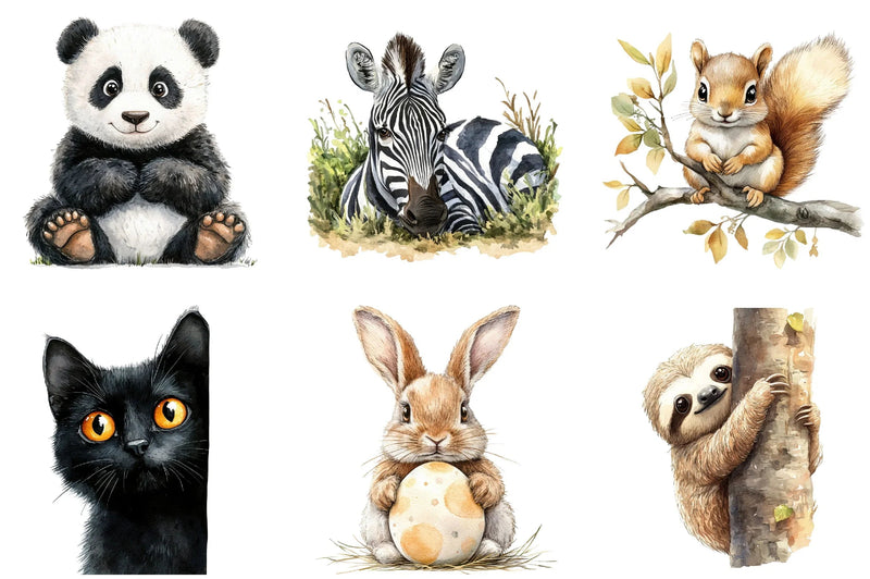 Quirky Animals Peeking Clipart Bundle - CraftNest - Digital Crafting and Art