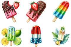 Summer Popsicle Ice Cream Clipart Bundle - CraftNest - Digital Crafting and Art