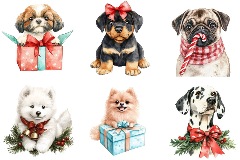 Christmas Dog Clipart Bundle - CraftNest - Digital Crafting and Art