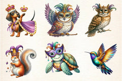 Mardi Gras Animal Clipart Bundle - CraftNest - Digital Crafting and Art