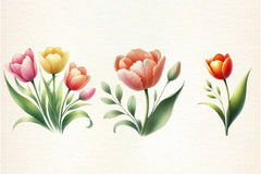 Spring Tulip Flower Clipart Bundle - CraftNest - Digital Crafting and Art