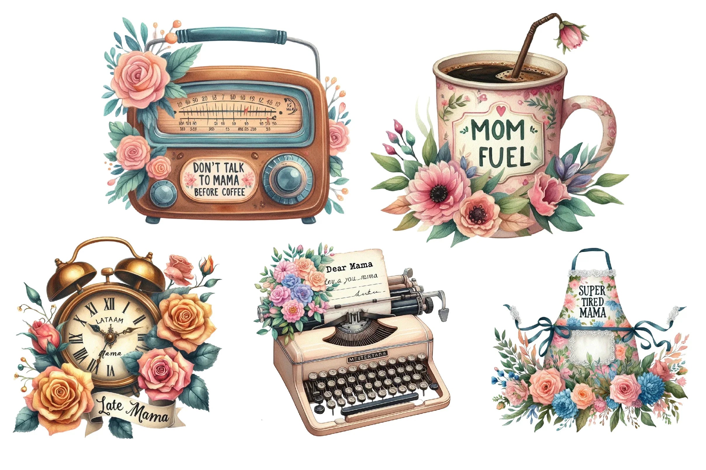 Vintage Mother's Day Funny Mama Clipart Bundle - CraftNest - Digital Crafting and Art