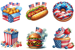 4th of July Fast Food Clipart Bundle - CraftNest - Digital Crafting and Art