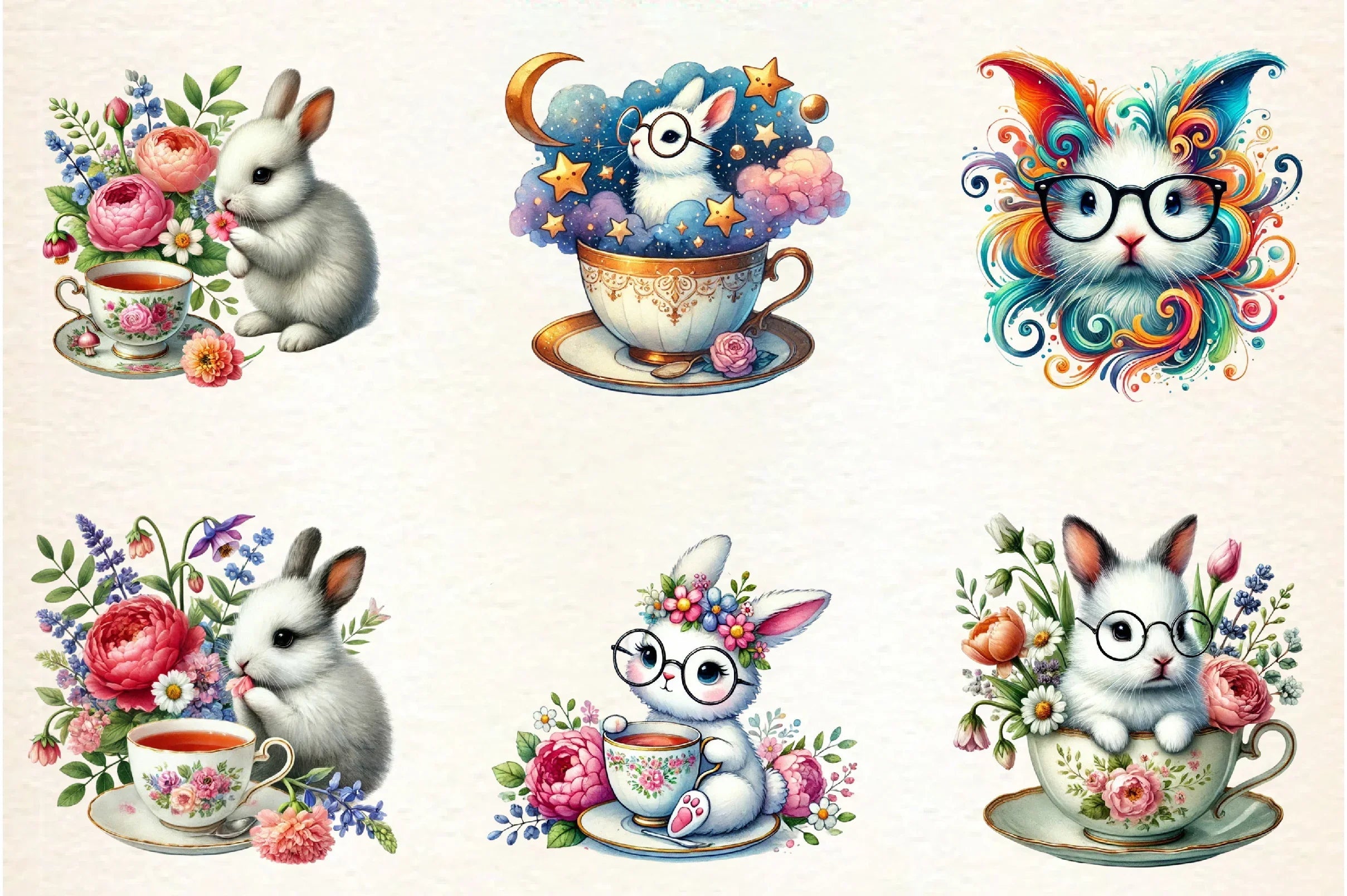 Easter Bunny Clipart Bundle - CraftNest - Digital Crafting and Art