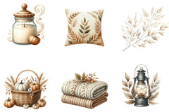 Neutral Autumn Clipart Bundle - CraftNest - Digital Crafting and Art