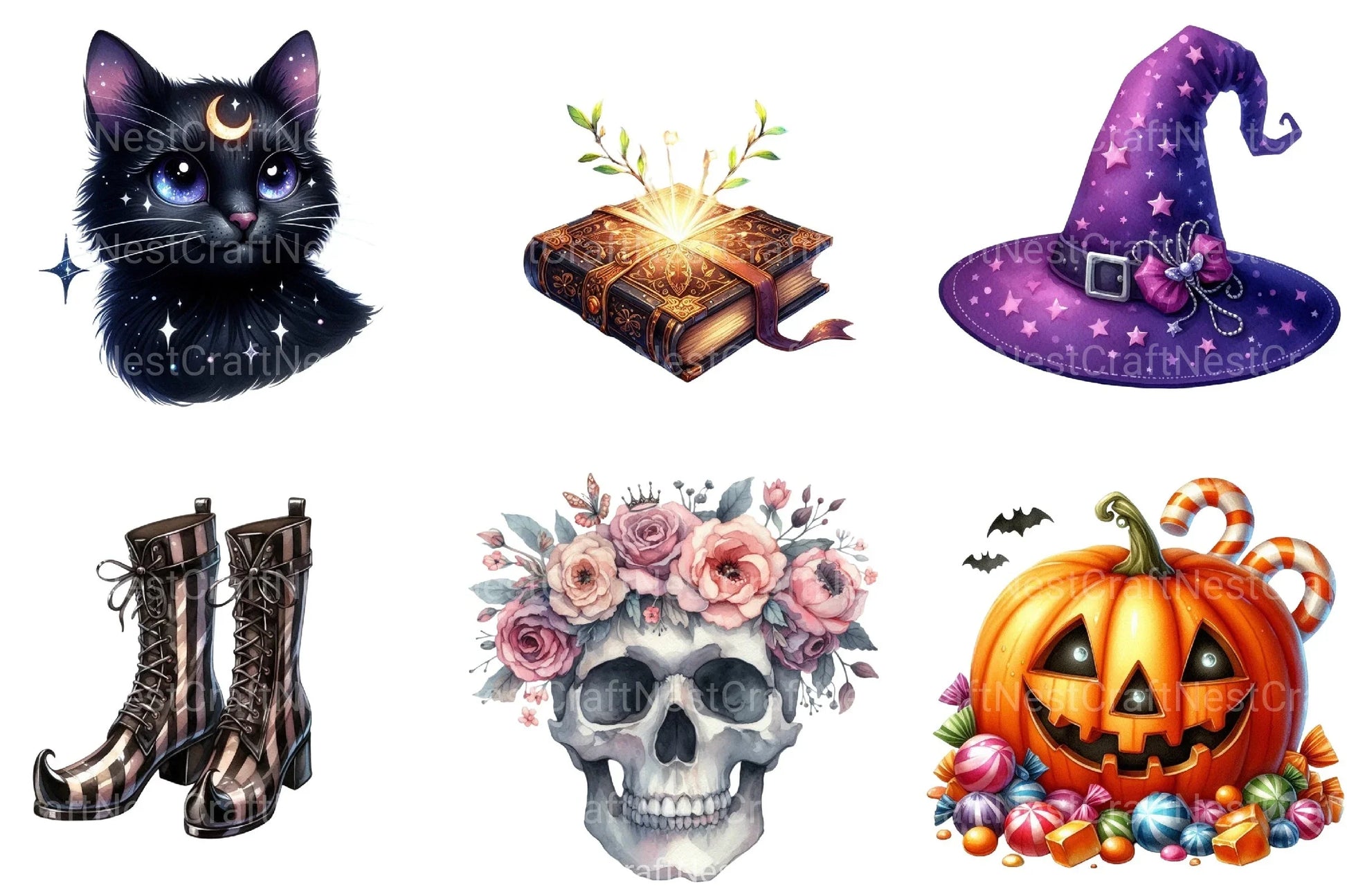 Halloween Clipart Bundle 53 - CraftNest - Digital Crafting and Art