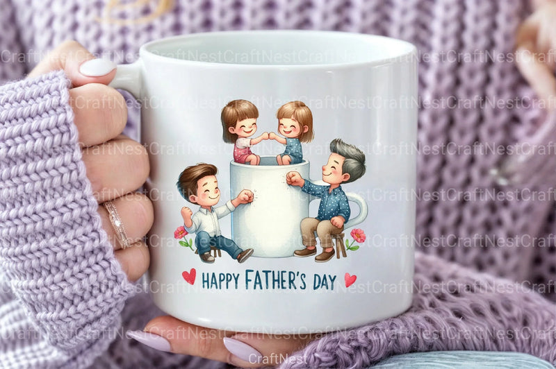 Kids Father’s Day Fist Bump Clipart Bundle 12 - CraftNest - Digital Crafting and Art