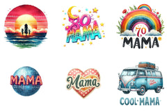 Retro Mama Clipart Bundle - CraftNest - Digital Crafting and Art