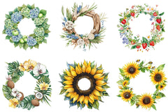 Summer Wreath Clipart Bundle - CraftNest - Digital Crafting and Art