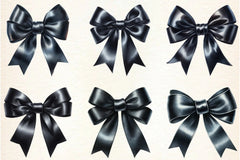 Black Bow Clipart Bundle - CraftNest - Digital Crafting and Art
