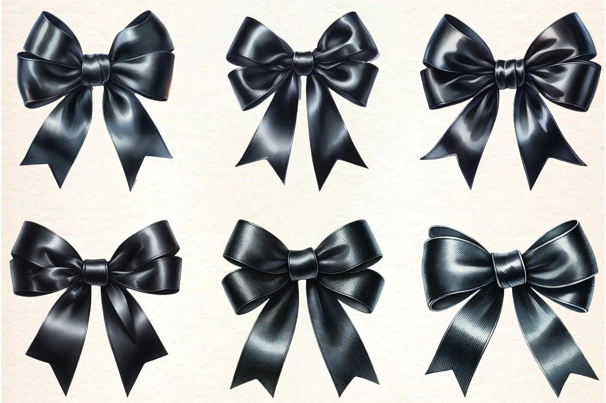 Black Bow Clipart Bundle - CraftNest - Digital Crafting and Art