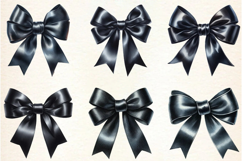 Black Bow Clipart Bundle - CraftNest - Digital Crafting and Art