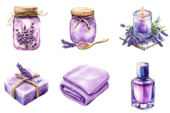 Lavender Pamper Time Clipart Bundle - CraftNest - Digital Crafting and Art