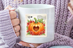 Pumpkin Postage Stamp Clipart Bundle 55 - CraftNest - Digital Crafting and Art