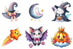 Dreamy Cute Halloween Clipart Bundle - CraftNest - Digital Crafting and Art