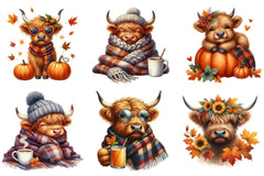 Funny Highland Cow Clipart Bundle - CraftNest - Digital Crafting and Art