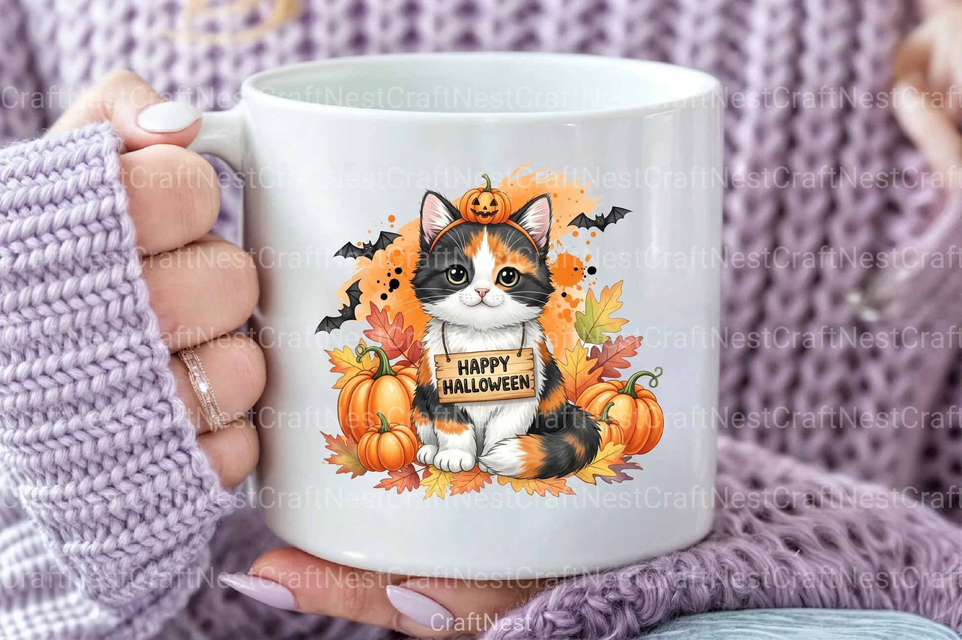 Happy Halloween Cat Clipart Bundle - CraftNest - Digital Crafting and Art