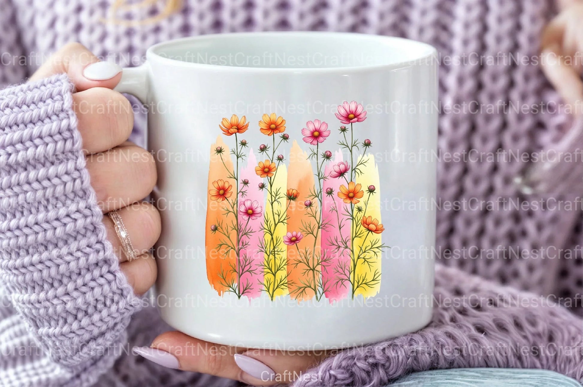 Wildflowers Brushstroke Clipart Bundle 1 - CraftNest - Digital Crafting and Art