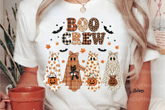 Boo Crew Patchwork Ghost Clipart Bundle - CraftNest - Digital Crafting and Art