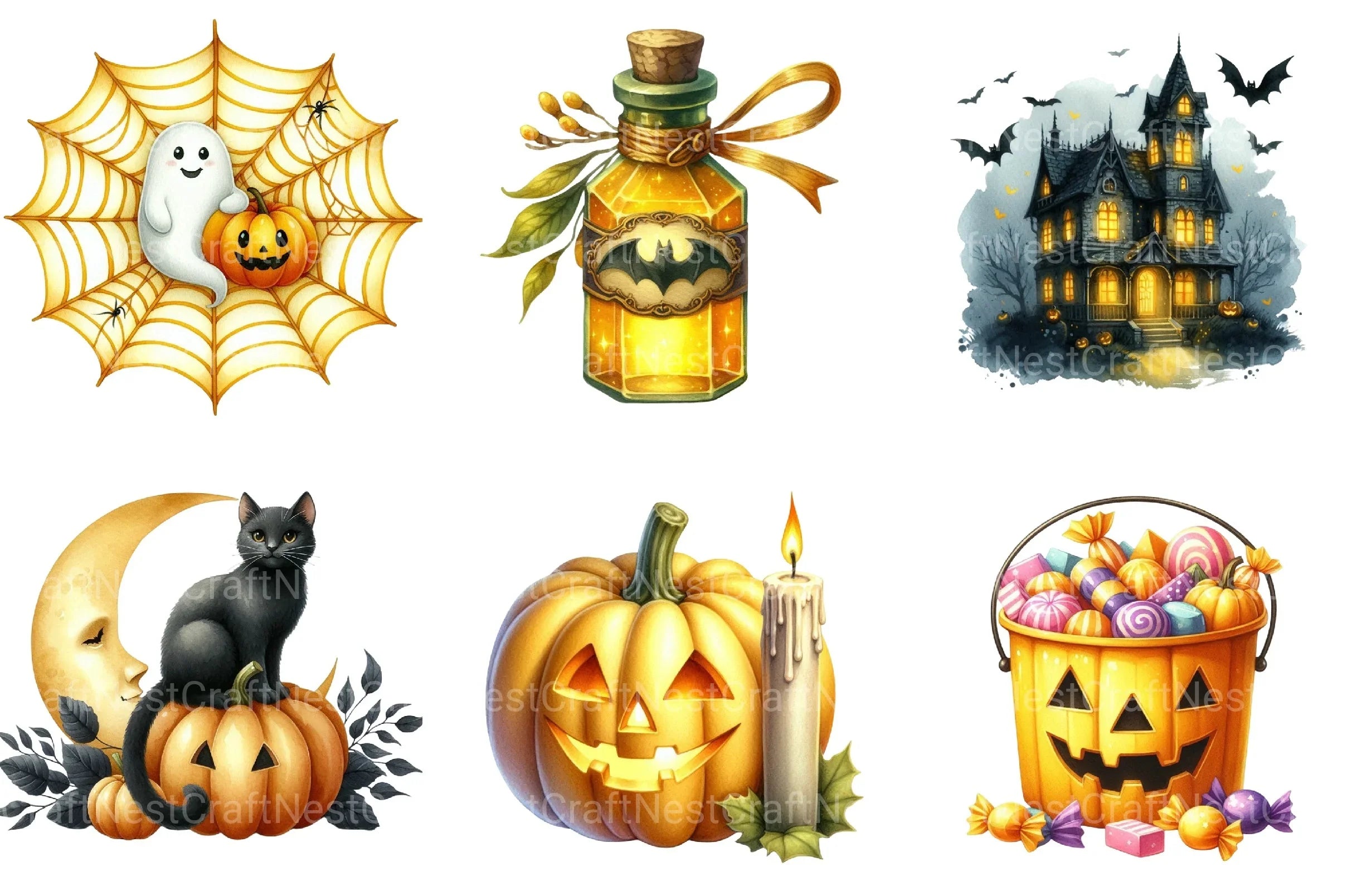 Halloween Candy Clipart Bundle 2 - CraftNest - Digital Crafting and Art