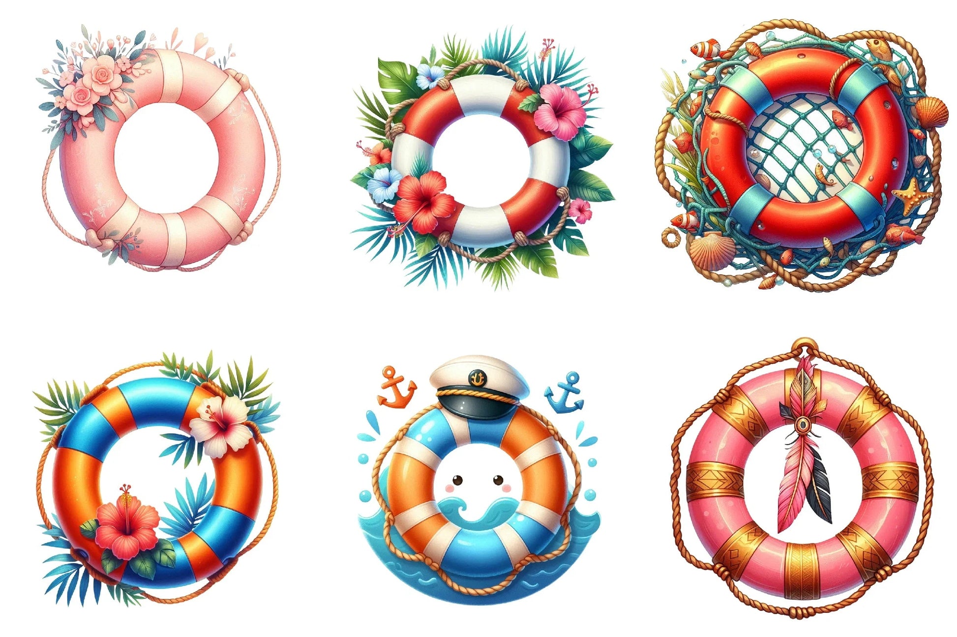 Lifebuoy Clipart Bundle - CraftNest - Digital Crafting and Art