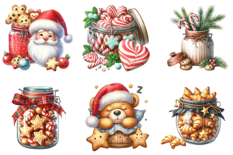 Christmas Cookie Jars Clipart Bundle - CraftNest - Digital Crafting and Art