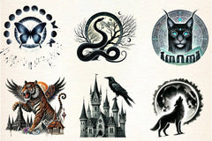 Black Month Animals Clipart Bundle - CraftNest - Digital Crafting and Art