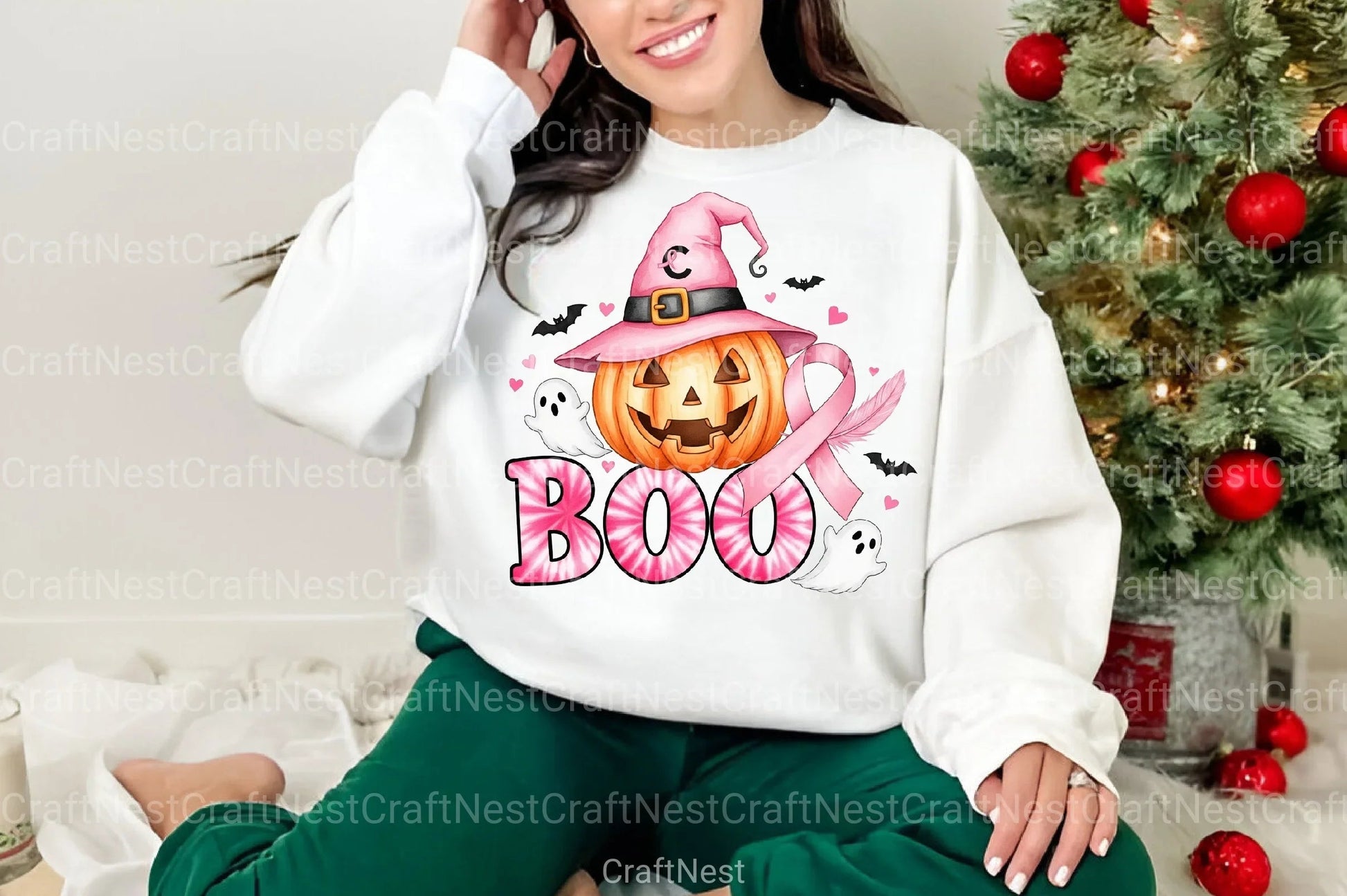 Halloween Breast Cancer Awareness Clipart Bundle 2 - CraftNest - Digital Crafting and Art
